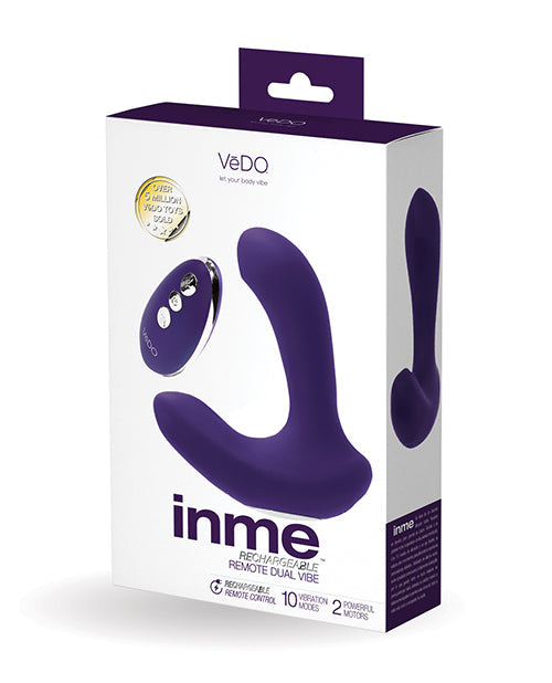 VeDO VeDO Inme Rechargeable Dual Vibe w/Remote Control - Purple