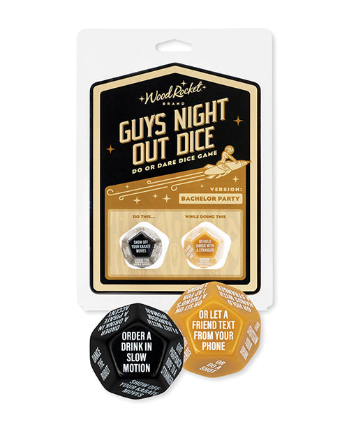 Wood Rocket Wood Rocket Guys Night Out Do or Dare Dice Game - Black