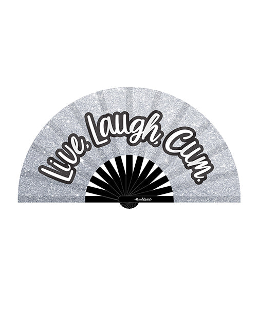 Wood Rocket Wood Rocket Live Laugh Cum Fan - Silver Glitter, Black / White