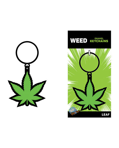 Wood Rocket Wood Rocket Weed Pot Leaf Keychain - Green