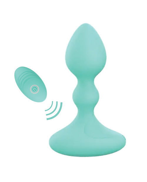 Pink Elephant Pink Elephant Lil Rumble Rechargeable Vibe w/Remote - Aqua