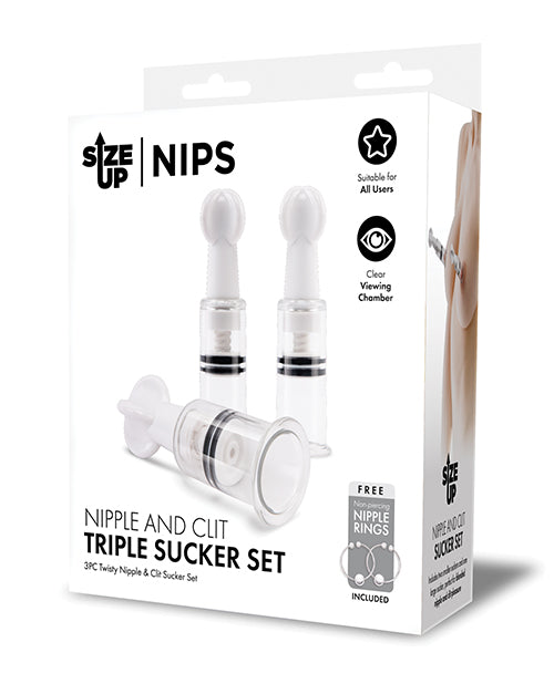 Size Up Size Up Nipple & Clit Triple Sucker Set