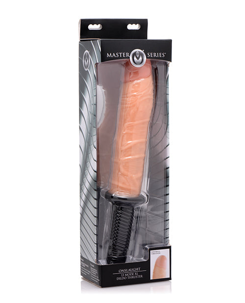 Master Series Master Series Onslaught 13 Mode XL Vibrating Dildo Thruster - Light