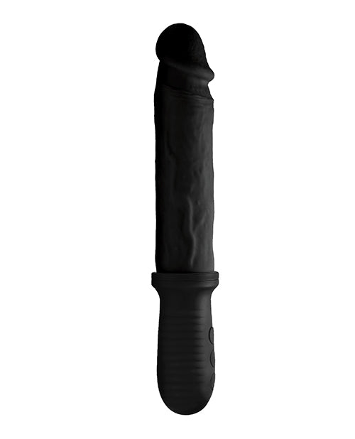 Master Series Master Series 8X Auto Pounder Vibrating & Thrusting Dildo w/Handle - Black