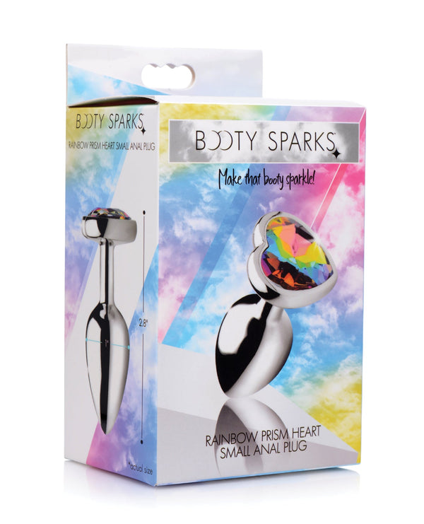 BootySparks Booty Sparks Rainbow Prism Heart Anal Plug - Small
