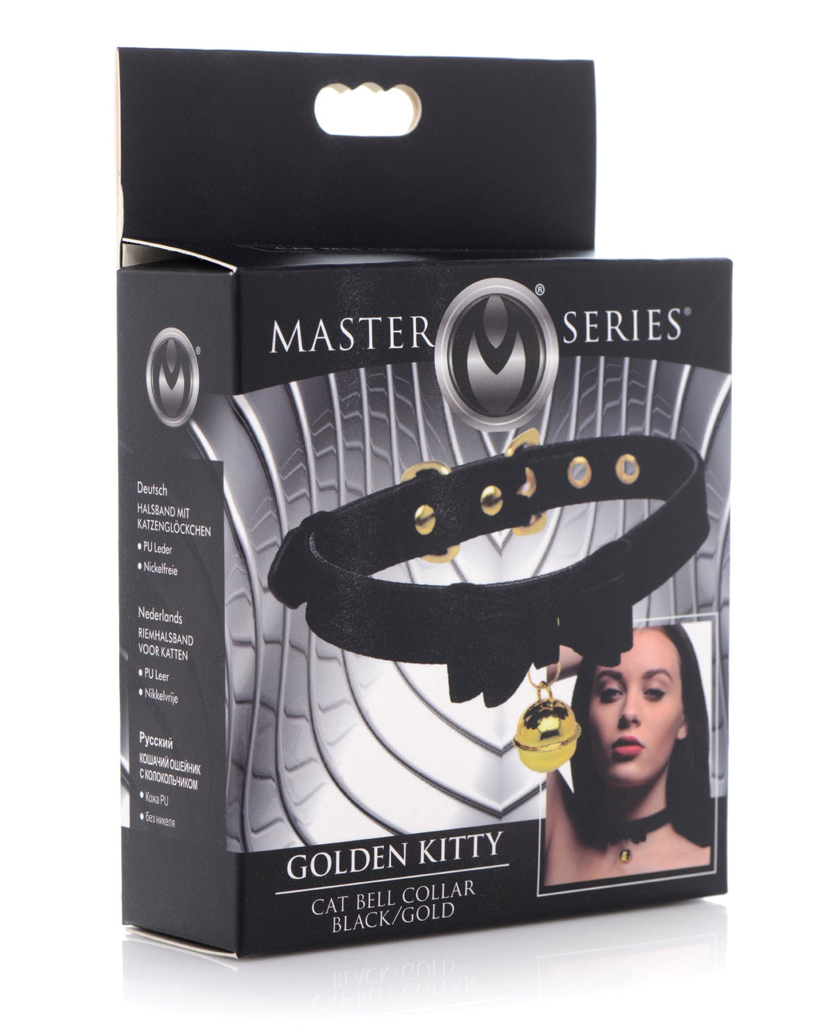 Master Series Master Series Golden Kitty Cat Bell Collar - Black/Gold