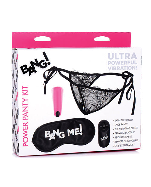 Bang! Bang! Power Panty & Blindfold Kit - Pink