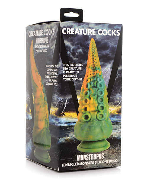 Creature Cocks Creature Cocks Monstropus Tentacled Monster Silicone Dildo - Green/Yellow