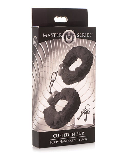 Master Series Master Series Cuffed in Fur Furry Handcuffs - Black