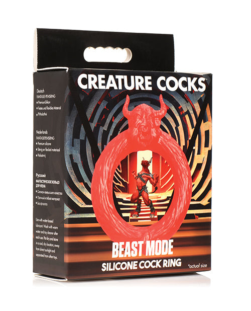 Creature Cocks Creature Cocks Beast Mode Silicone Cock Ring - Red