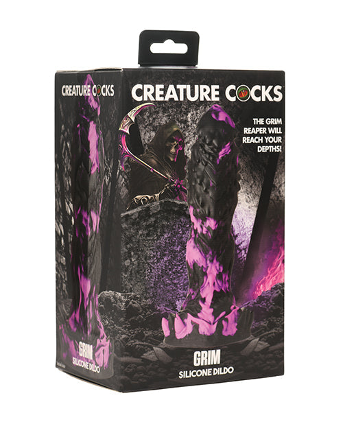 Creature Cocks Creature Cocks Grim Silicone Dildo - Black/Purple