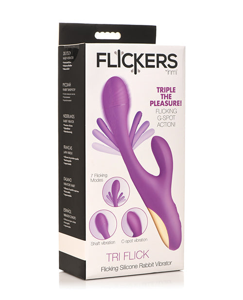 Inmi Inmi Tri-Flick Flicking Rabbit Vibrator - Purple