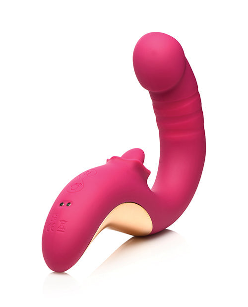 Lickgasm Lickgasm Tease & Please Thrusting & Licking Vibrator - Pink