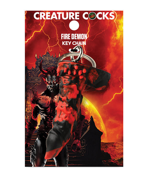 Creature Cocks Creature Cocks Fire Demon Keychain - Red/Black