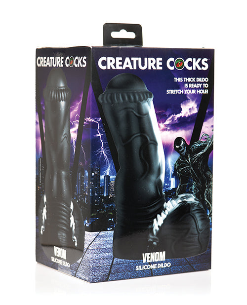 Creature Cocks Creature Cocks Venom Silicone Dildo - Black