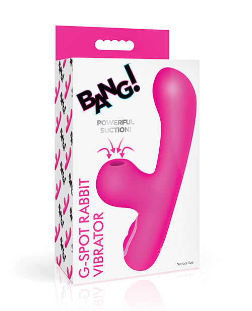 Bang! Bang! 10X G-Spot Rabbit Vibrator w/Suction - Pink