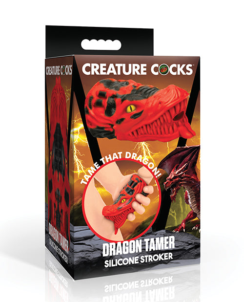 Creature Cocks Creature Cocks Dragon Tamer Silicone Stroker - Red