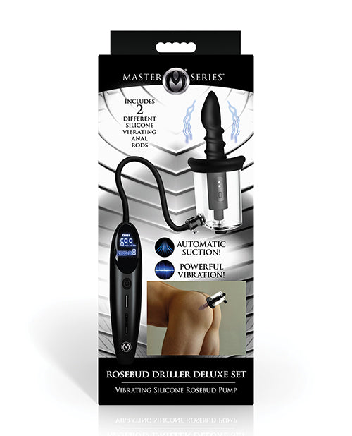 Master Series Master Series Rosebud Driller Deluxe Set Vibrating Silicone Rosebud Pump
