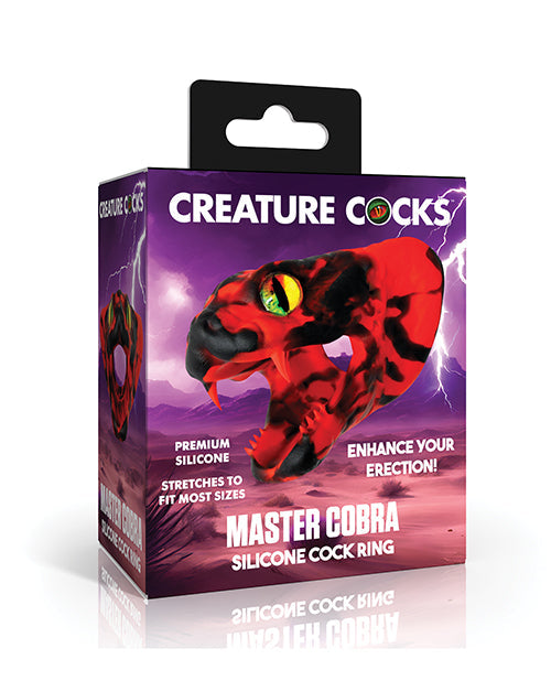 Creature Cocks Creature Cocks Master Cobra Silicone Cock Ring - Red