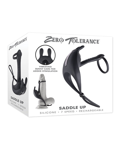 Zero Tolerance Zero Tolerance Saddle Up Cock & Ball Vibrator - Black