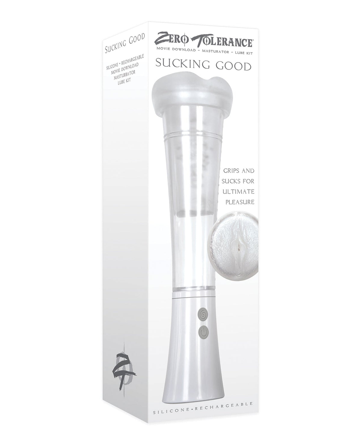 Zero Tolerance Zero Tolerance Sucking Good Rechargeable Vibrating Pump - White/Clear