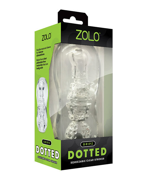 ZOLO ZOLO Gripz Dotted Stroker - Clear