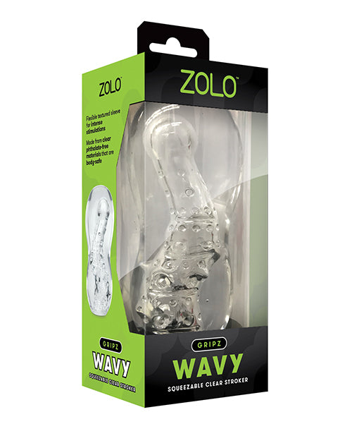 ZOLO ZOLO Gripz Wavy Stroker - Clear