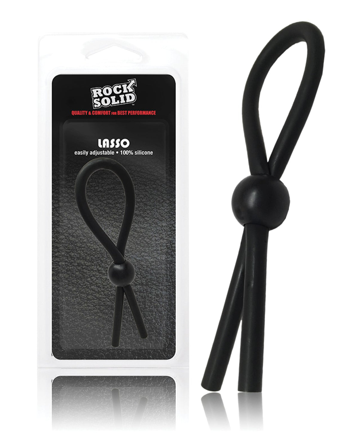 Rock Solid Rock Solid Lasso Single Adjustable Lock Black Silicone