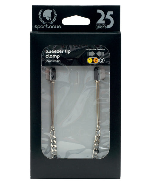 Spartacus Spartacus Adjustable Tweezer Nipple Clamps w/Jewel Chain