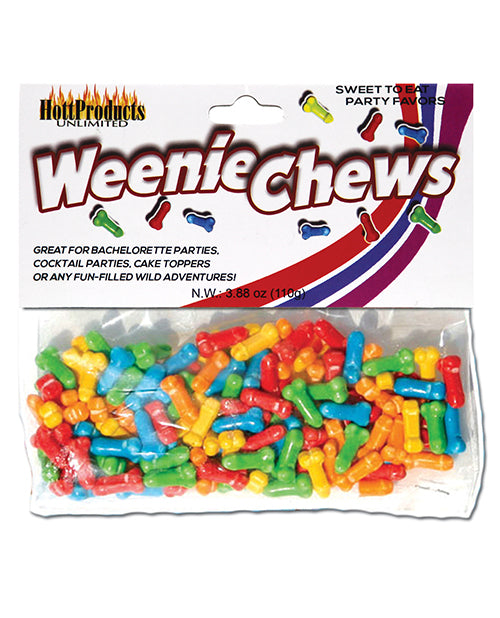 Hott Products Weenie Chews Candies - Asst. Flavors Bag of 125