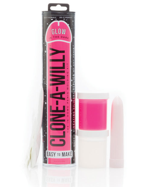 Clone A Willy Clone-A-Willy Kit Vibrating Glow in the Dark - Hot Pink