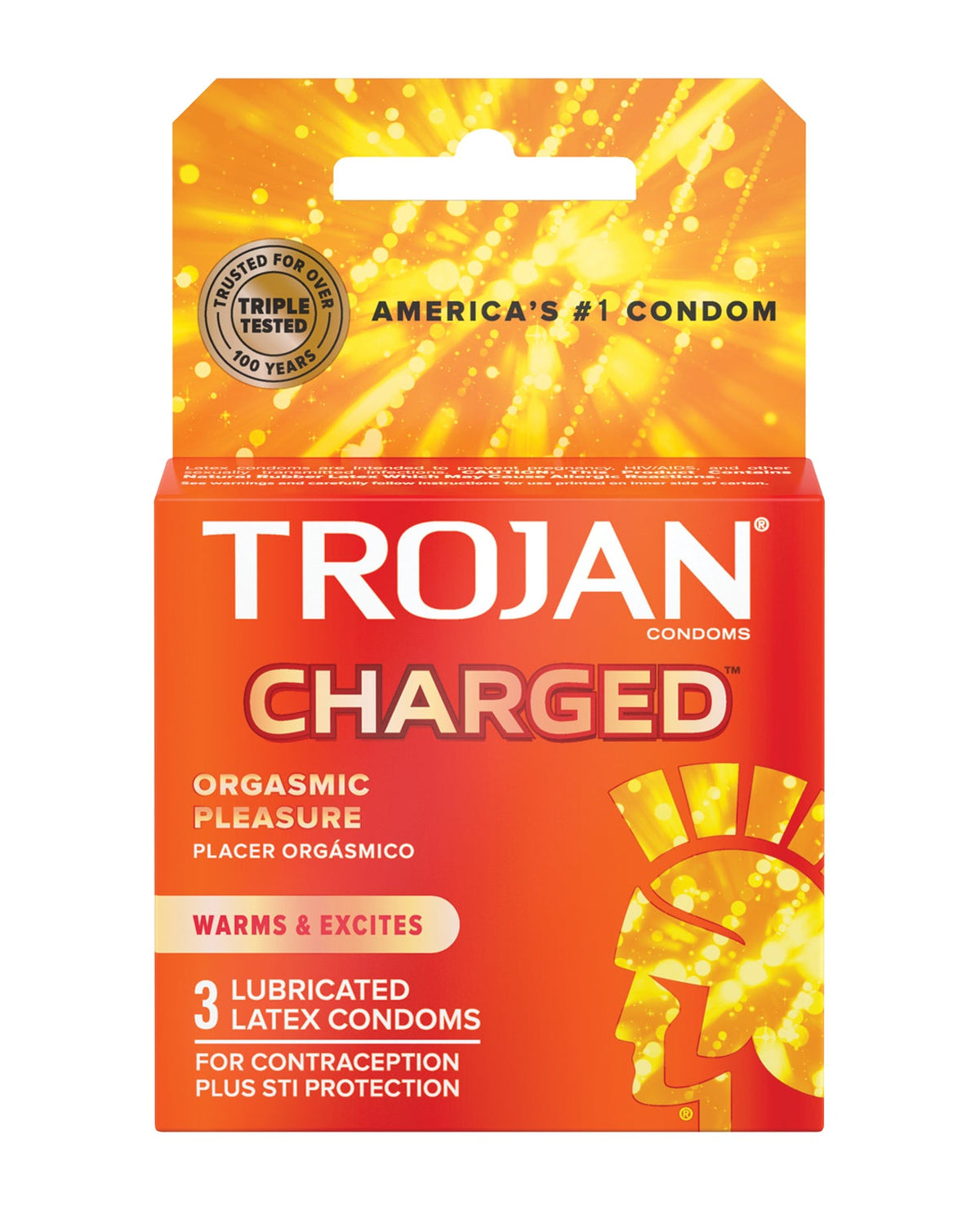 Trojan Trojan Intensified Charged Condoms - Box of 3