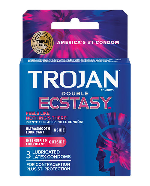 Trojan Trojan Double Ecstasy Condoms - Box of 3