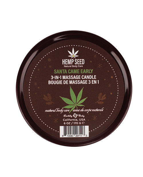 Earthly Body Earthly Body 2024 Holiday 3 in 1 Massage Candle - 6 oz Santa Came Early