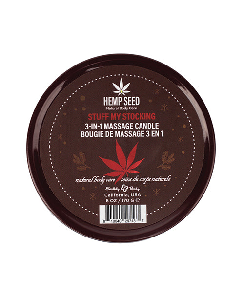Earthly Body Earthly Body 2024 Holiday 3 in 1 Massage Candle - 6 oz Stuff My Stocking