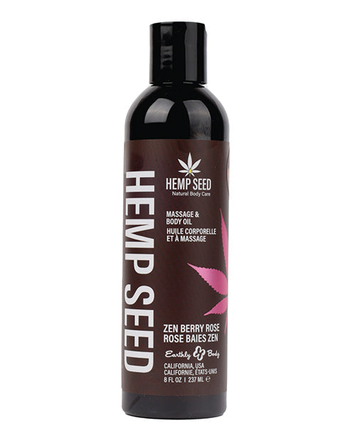 Earthly Body Earthly Body Massage & Body Oil - 8 oz Zen Berry Rose