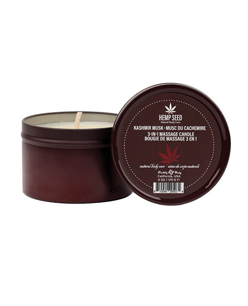 Earthly Body Earthly Body Suntouched Hemp Candle - 6 oz Round Tin Kashmir Musk
