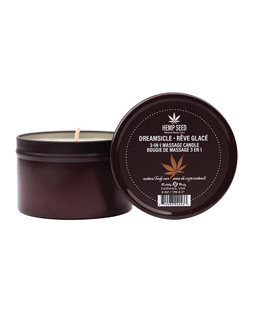 Earthly Body Earthly Body Suntouched Hemp Candle - 6 oz Round Tin Dreamsicle
