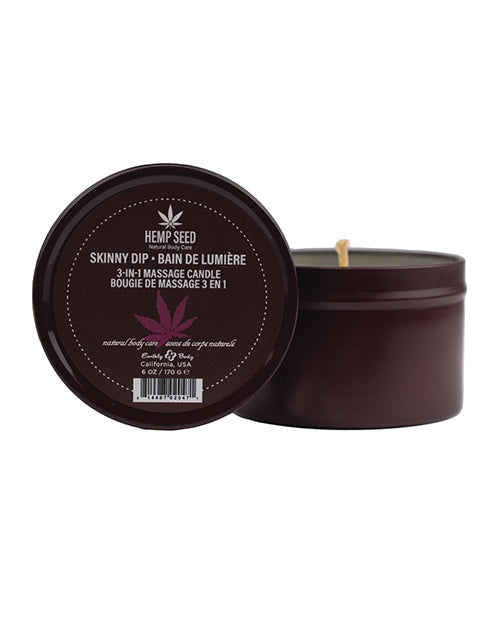 Earthly Body Earthly Body Suntouched Hemp Candle - 6 oz Round Tin Skinny Dip