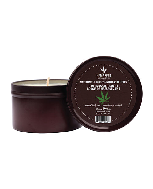 Earthly Body Earthly Body Suntouched Hemp Candle - 6 oz Round Tin Naked in the Woods