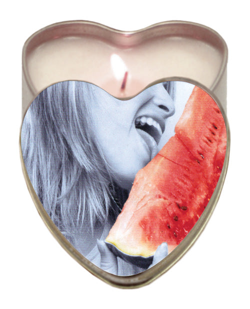 Earthly Body Earthly Body Suntouched Hemp Edible Candle - 4.7 oz Heart Tin Watermelon
