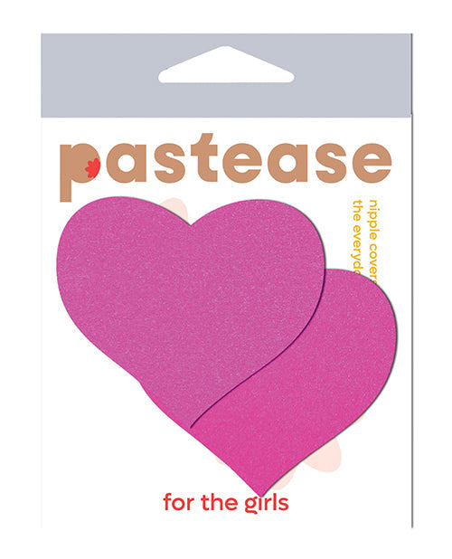 Pastease Pastease Basic Heart Black Light Reactive - Neon Pink O/S