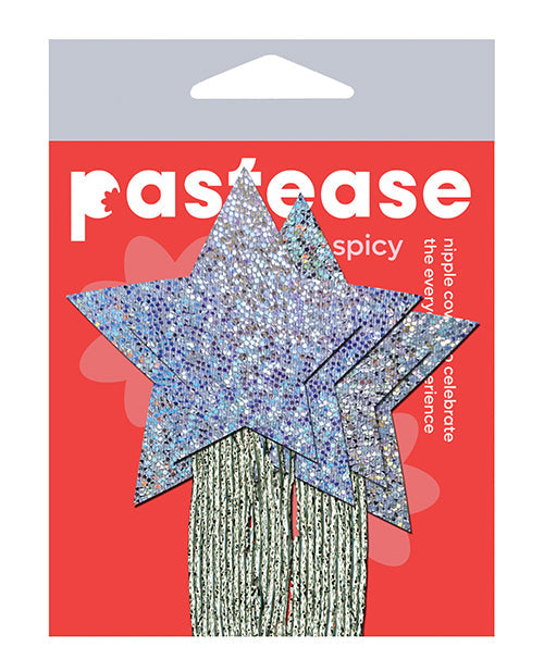 Pastease Pastease Glitter Tassle Stars - Silver O/S