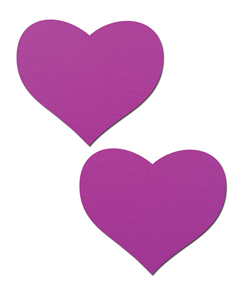 Pastease Pastease Basic Heart Black Light Reactive - Neon Purple O/S