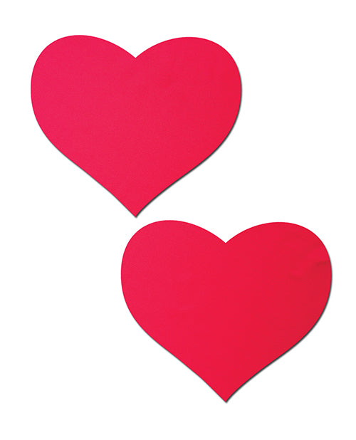 Pastease Pastease Basic Heart Black Light Reactive - Neon Red O/S