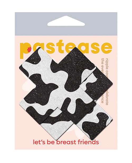Pastease Pastease Premium Plus X Cow Print Cross - Black/White O/S