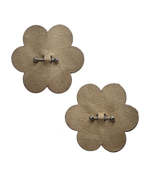 Pastease Pastease Pierced Flower Breast Petal w/Barbell Piercing - Nude O/S