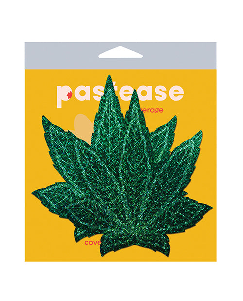 Pastease Pastease Coverage Glitter Pot Leaf- Green O/S