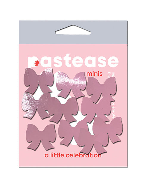 Pastease Pastease Mini Faux Leather Bows - Baby Pink Pack of 8