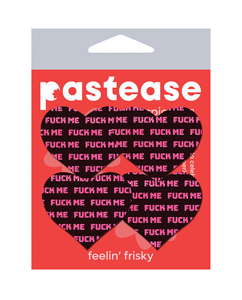 Pastease Pastease Petites Fuck Me Hearts - Black/Pink O/S